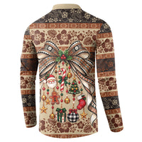 Fiji Masi Christmas Bow Button Sweatshirt Marau na Kerisimasi LT9 - Polynesian Pride