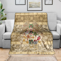 Hawai'i Kapa Christmas Bow Blanket Mele Kalikimaka LT9 - Polynesian Pride