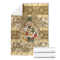 Hawai'i Kapa Christmas Bow Blanket Mele Kalikimaka LT9 - Polynesian Pride