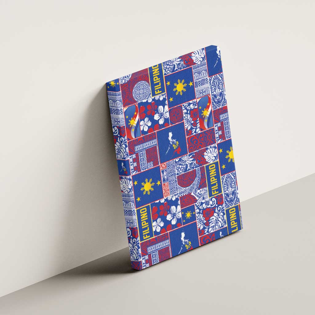 Filipino Maligayang Pasko Canvas Wall Art Pacific Patchwork Xmas Vibes - Polynesian Pride