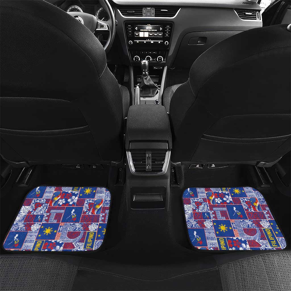 Filipino Maligayang Pasko Car Mats Pacific Patchwork Xmas Vibes - Polynesian Pride
