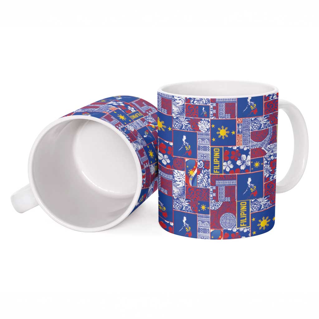 Filipino Maligayang Pasko Ceramic Mug Pacific Patchwork Xmas Vibes LT9 - Polynesian Pride