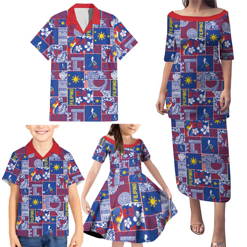 Filipino Maligayang Pasko Family Matching Puletasi and Hawaiian Shirt Pacific Patchwork Xmas Vibes LT9 - Polynesian Pride