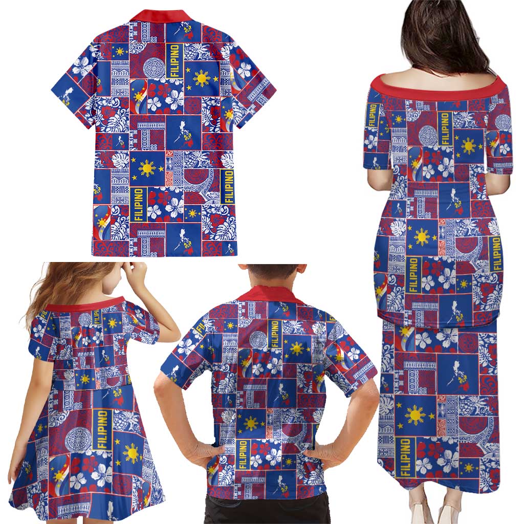 Filipino Maligayang Pasko Family Matching Puletasi and Hawaiian Shirt Pacific Patchwork Xmas Vibes LT9 - Polynesian Pride