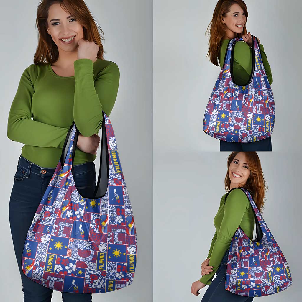 Filipino Maligayang Pasko Grocery Bag Pacific Patchwork Xmas Vibes LT9 - Polynesian Pride