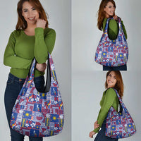 Filipino Maligayang Pasko Grocery Bag Pacific Patchwork Xmas Vibes LT9 - Polynesian Pride