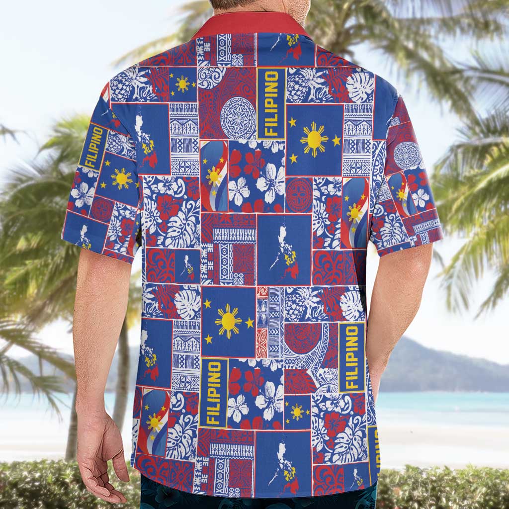 Filipino Maligayang Pasko Hawaiian Shirt Pacific Patchwork Xmas Vibes - Polynesian Pride