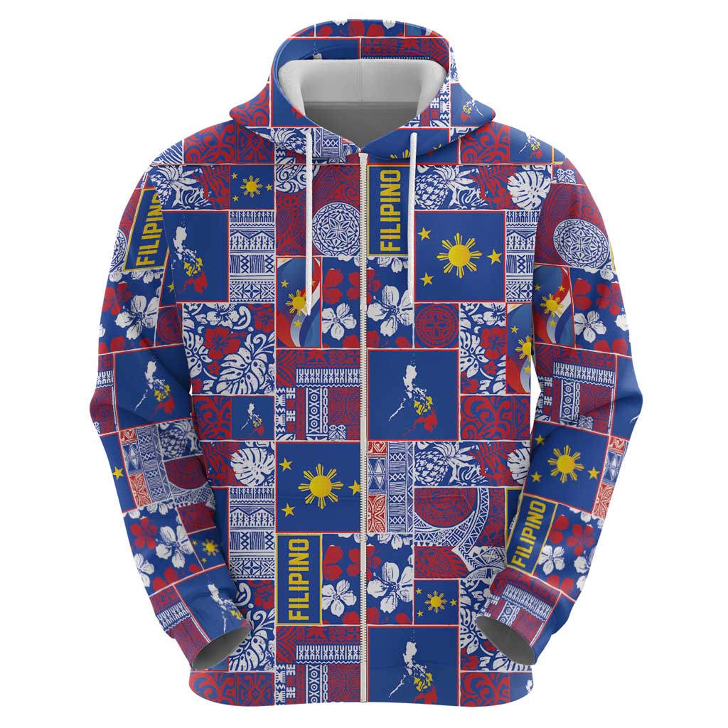Filipino Maligayang Pasko Hoodie Pacific Patchwork Xmas Vibes - Polynesian Pride