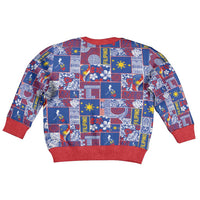 Filipino Maligayang Pasko Kid Ugly Christmas Sweater Pacific Patchwork Xmas Vibes - Polynesian Pride