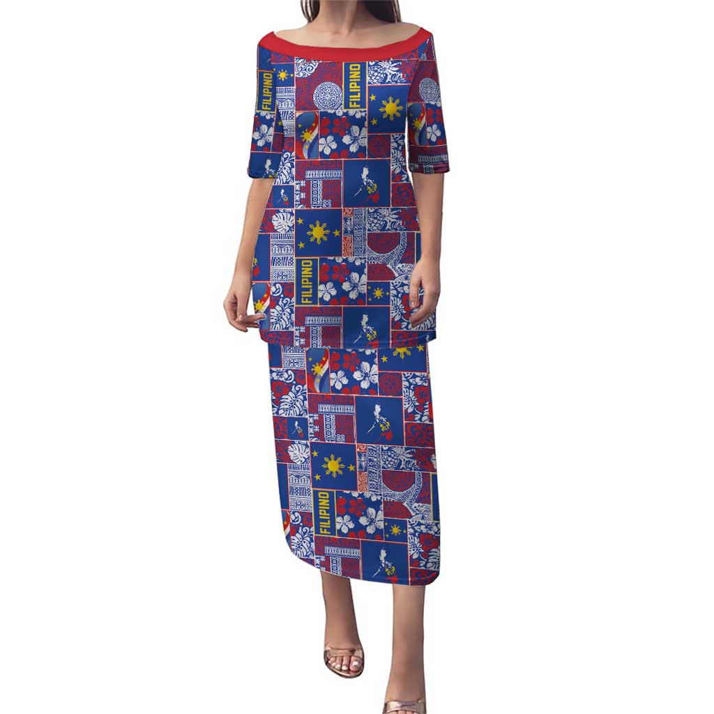 Filipino Maligayang Pasko Puletasi Pacific Patchwork Xmas Vibes - Polynesian Pride