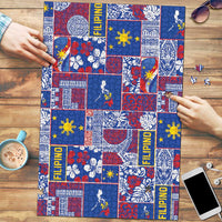 Filipino Maligayang Pasko Puzzle Pacific Patchwork Xmas Vibes LT9 Blue - Polynesian Pride