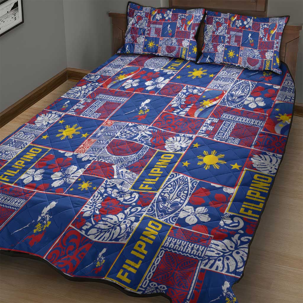 Filipino Maligayang Pasko Quilt Bed Set Pacific Patchwork Xmas Vibes LT9 - Polynesian Pride