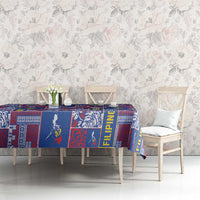 Filipino Maligayang Pasko Tablecloth Pacific Patchwork Xmas Vibes - Polynesian Pride