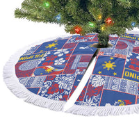 Filipino Maligayang Pasko Tree Skirt Pacific Patchwork Xmas Vibes LT9 - Polynesian Pride