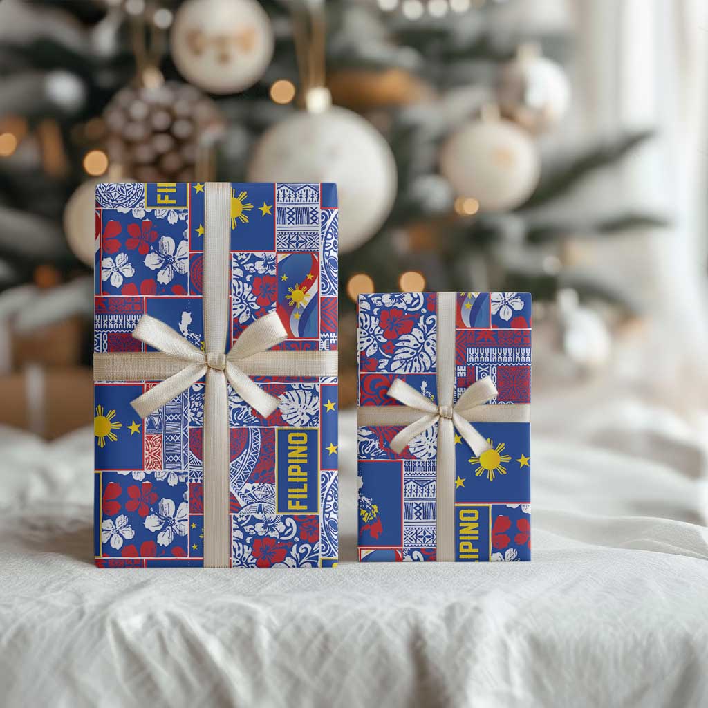 Filipino Maligayang Pasko Wrapping Paper Pacific Patchwork Xmas Vibes LT9 - Polynesian Pride