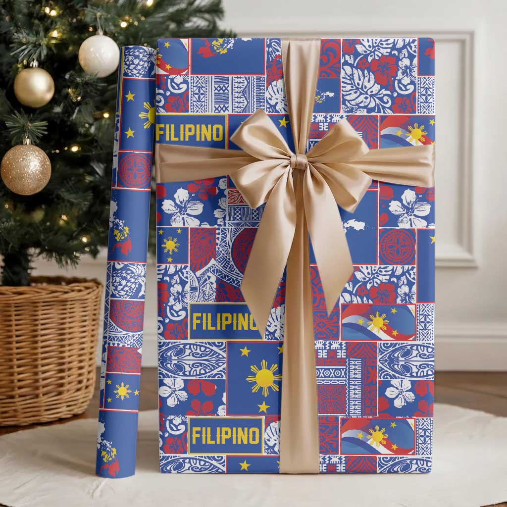 Filipino Maligayang Pasko Wrapping Paper Pacific Patchwork Xmas Vibes LT9 - Polynesian Pride