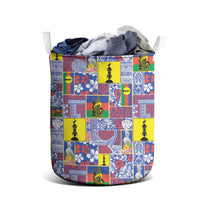 New Caledonia Joyeux Noel Laundry Basket Pacific Patchwork Xmas Vibes LT9 - Polynesian Pride