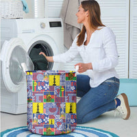 New Caledonia Joyeux Noel Laundry Basket Pacific Patchwork Xmas Vibes LT9 - Polynesian Pride