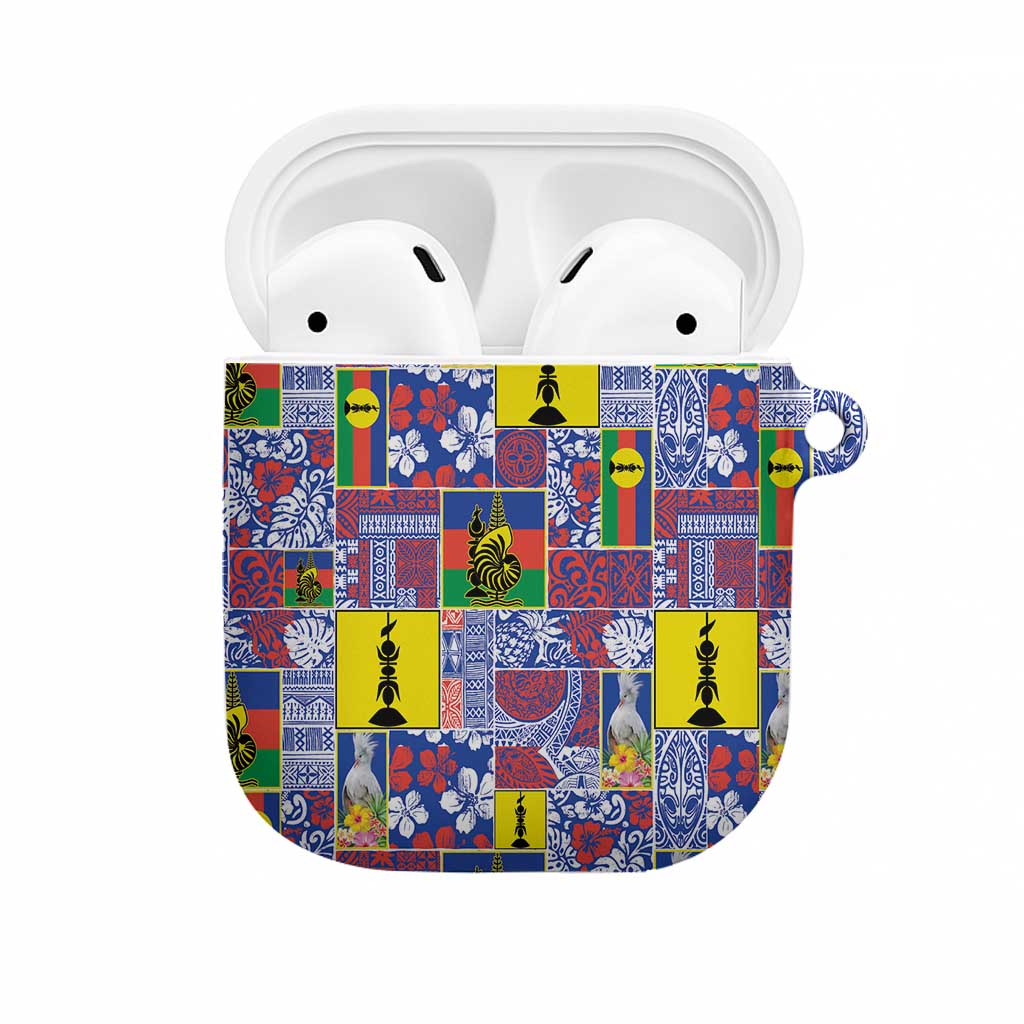 New Caledonia Joyeux Noel AirPods Case Pacific Patchwork Xmas Vibes LT9 Blue - Polynesian Pride