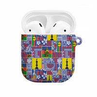 New Caledonia Joyeux Noel AirPods Case Pacific Patchwork Xmas Vibes LT9 Blue - Polynesian Pride
