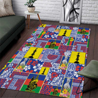 New Caledonia Joyeux Noel Area Rug Pacific Patchwork Xmas Vibes - Polynesian Pride
