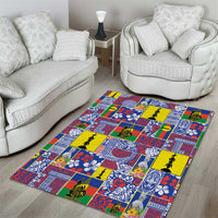New Caledonia Joyeux Noel Area Rug Pacific Patchwork Xmas Vibes - Polynesian Pride