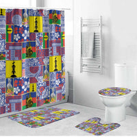 New Caledonia Joyeux Noel Bathroom Set Pacific Patchwork Xmas Vibes LT9 Bathroom Set (4 pcs) Blue - Polynesian Pride
