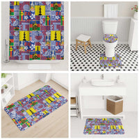 New Caledonia Joyeux Noel Bathroom Set Pacific Patchwork Xmas Vibes LT9 - Polynesian Pride