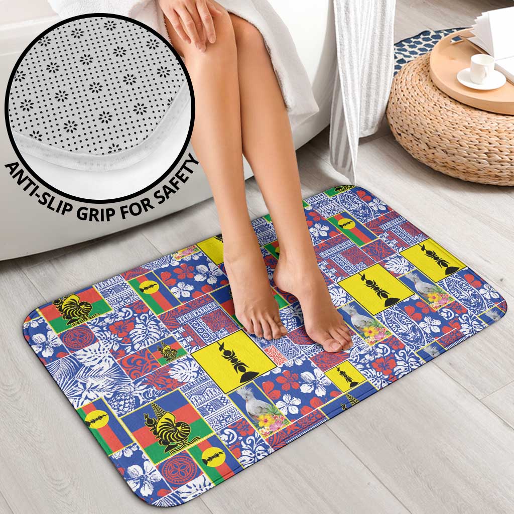 New Caledonia Joyeux Noel Bathroom Set Pacific Patchwork Xmas Vibes LT9 - Polynesian Pride