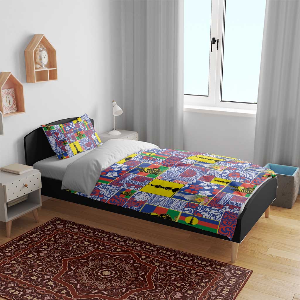 New Caledonia Joyeux Noel Bedding Set Pacific Patchwork Xmas Vibes - Polynesian Pride