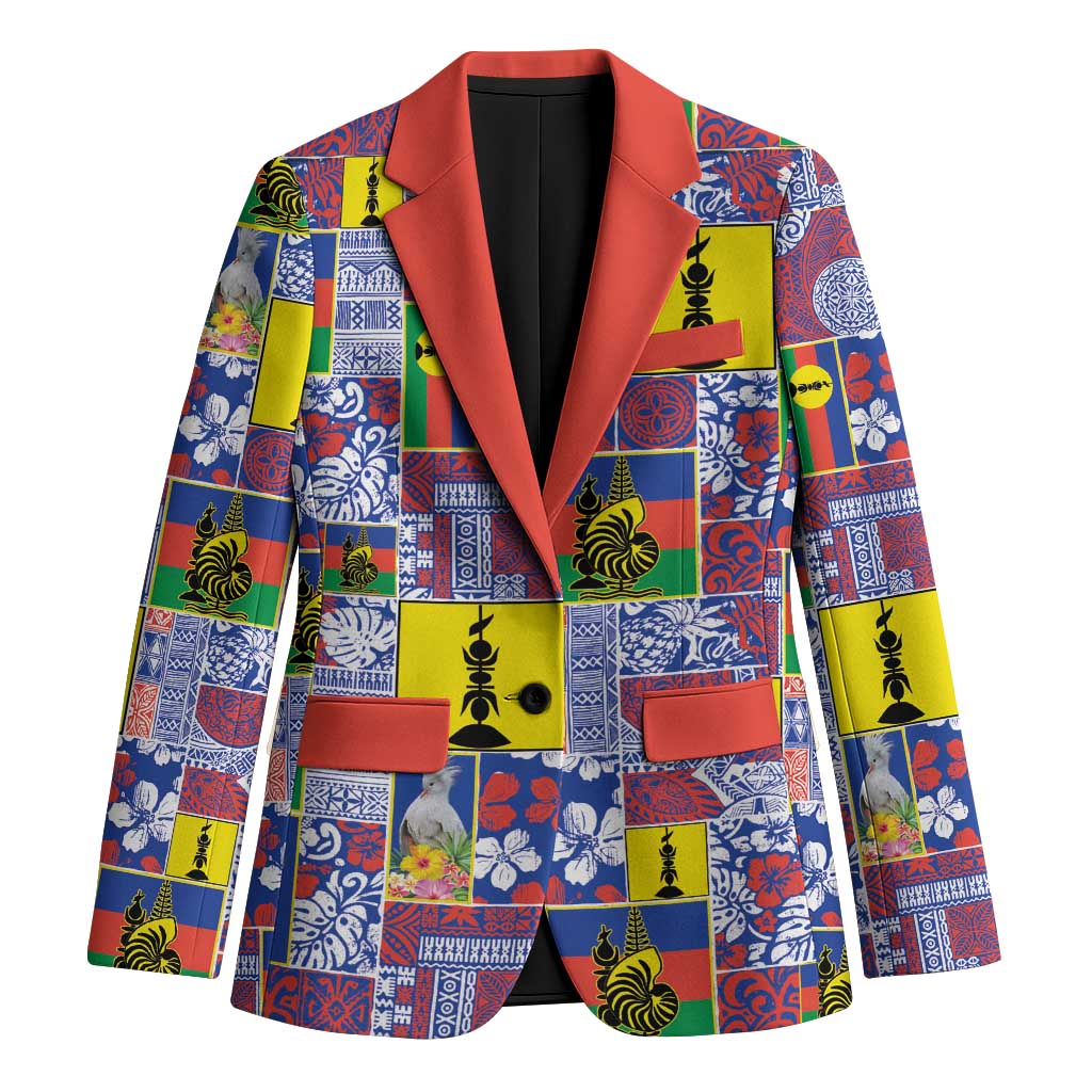 New Caledonia Joyeux Noel Blazer Pacific Patchwork Xmas Vibes - Polynesian Pride