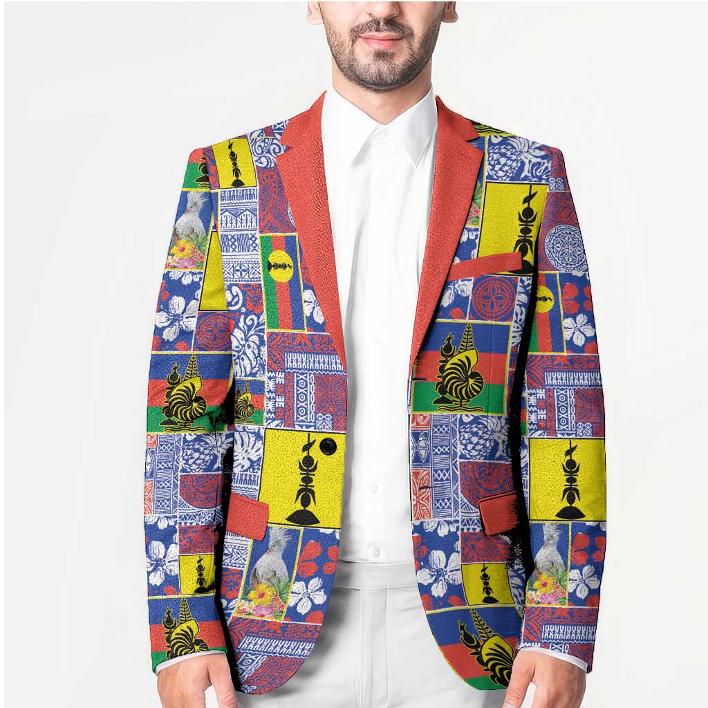 New Caledonia Joyeux Noel Blazer Pacific Patchwork Xmas Vibes - Polynesian Pride