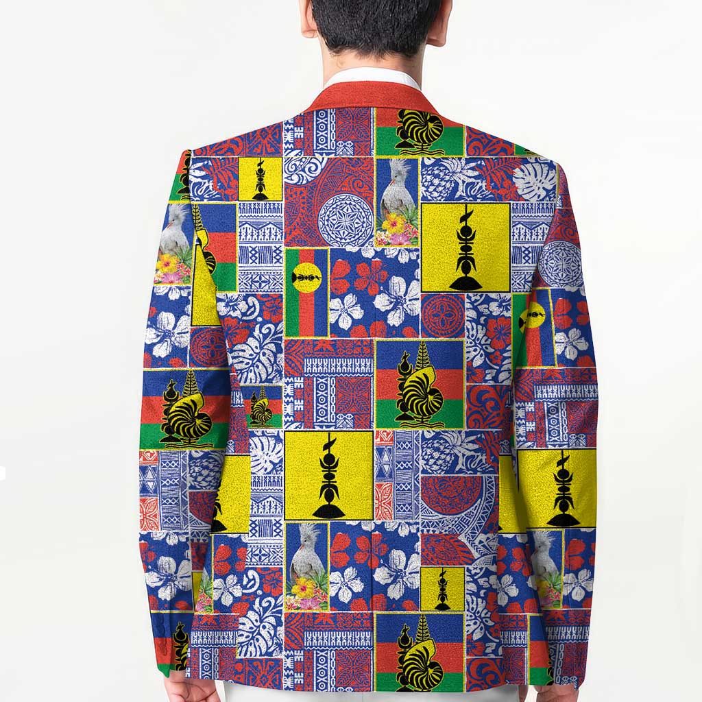 New Caledonia Joyeux Noel Blazer Pacific Patchwork Xmas Vibes - Polynesian Pride