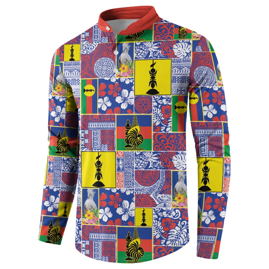 New Caledonia Joyeux Noel Button Sweatshirt Pacific Patchwork Xmas Vibes LT9 - Polynesian Pride