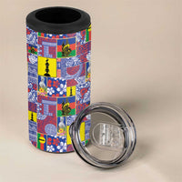 New Caledonia Joyeux Noel 4 in 1 Can Cooler Tumbler Pacific Patchwork Xmas Vibes - Polynesian Pride