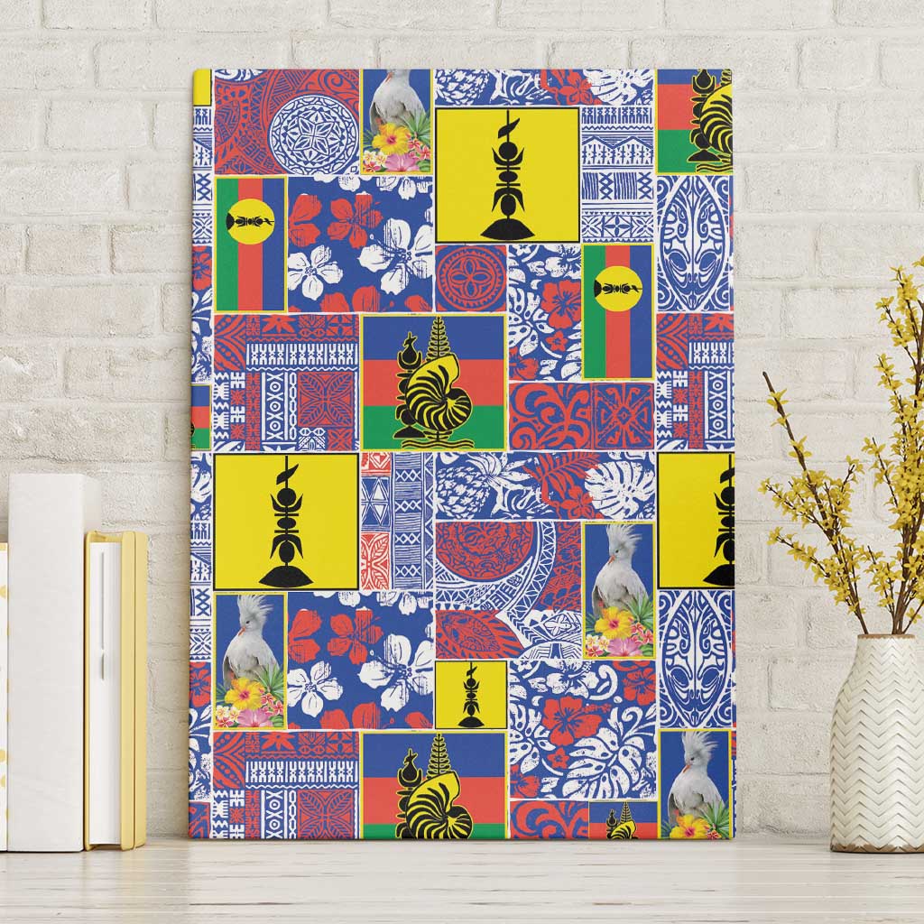 New Caledonia Joyeux Noel Canvas Wall Art Pacific Patchwork Xmas Vibes - Polynesian Pride