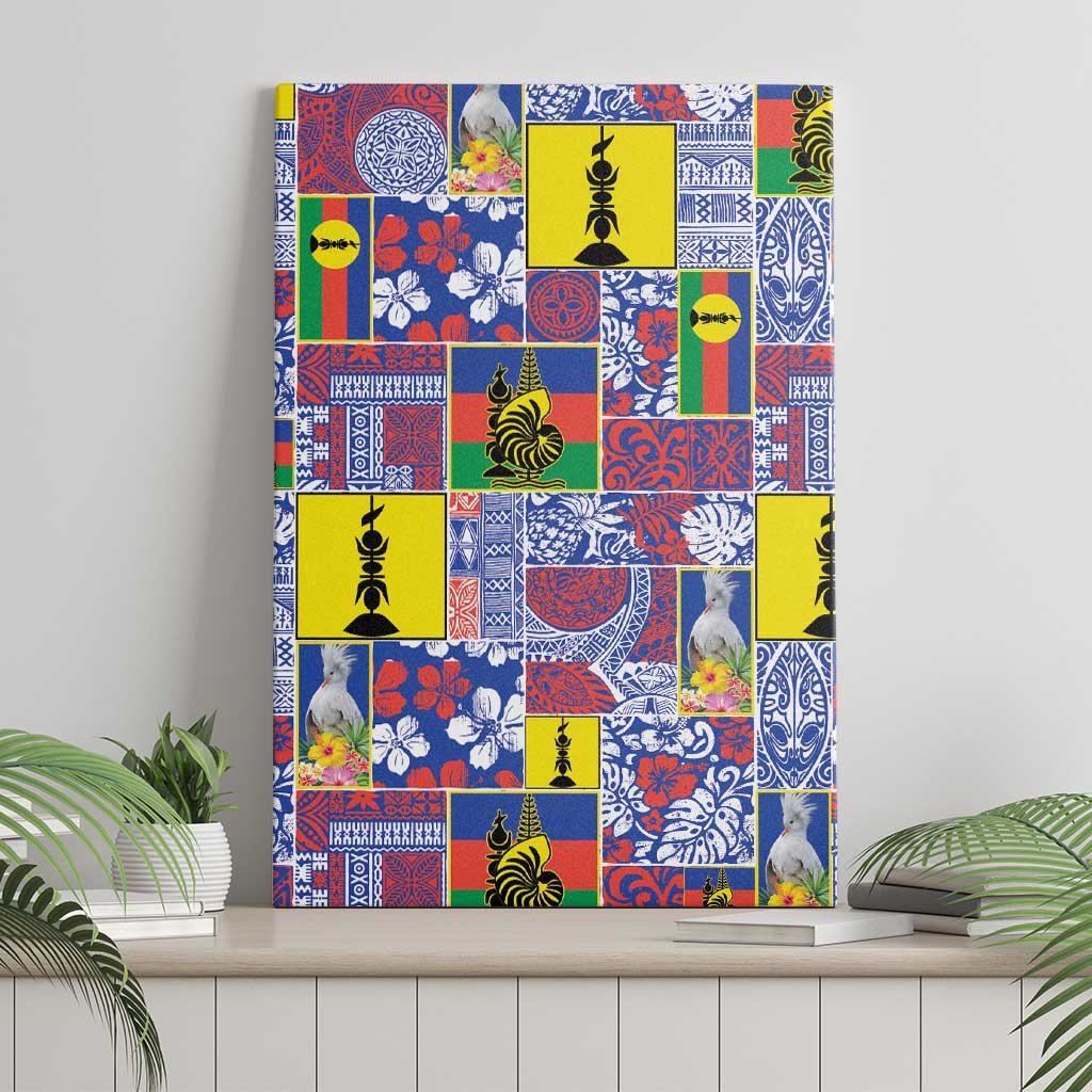 New Caledonia Joyeux Noel Canvas Wall Art Pacific Patchwork Xmas Vibes - Polynesian Pride