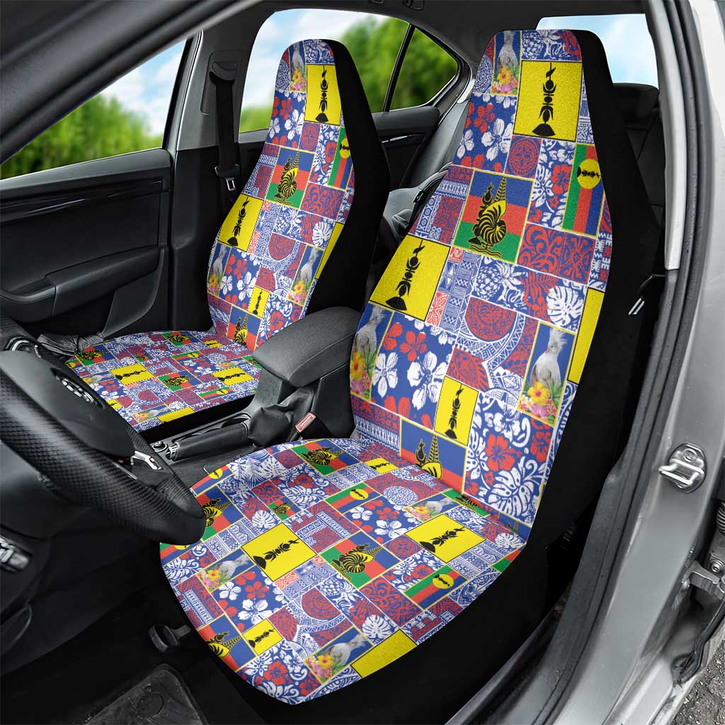 New Caledonia Joyeux Noel Car Seat Cover Pacific Patchwork Xmas Vibes - Polynesian Pride