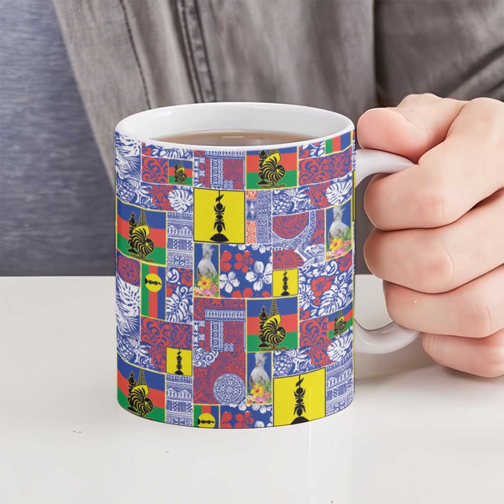 New Caledonia Joyeux Noel Ceramic Mug Pacific Patchwork Xmas Vibes LT9 - Polynesian Pride