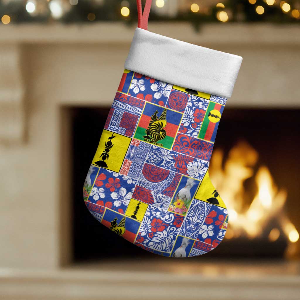 New Caledonia Joyeux Noel Christmas Stocking Pacific Patchwork Xmas Vibes - Polynesian Pride