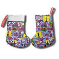 New Caledonia Joyeux Noel Christmas Stocking Pacific Patchwork Xmas Vibes - Polynesian Pride