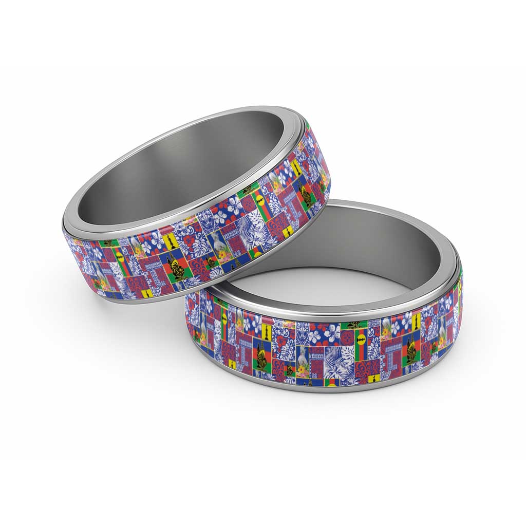 New Caledonia Joyeux Noel Classic Ring Pacific Patchwork Xmas Vibes - Polynesian Pride