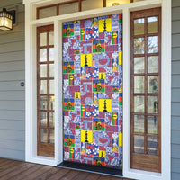 New Caledonia Joyeux Noel Door Cover Pacific Patchwork Xmas Vibes LT9 - Polynesian Pride