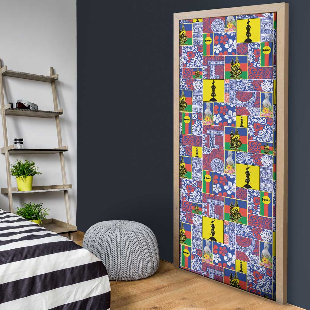 New Caledonia Joyeux Noel Door Cover Pacific Patchwork Xmas Vibes LT9 - Polynesian Pride