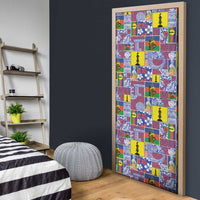 New Caledonia Joyeux Noel Door Cover Pacific Patchwork Xmas Vibes LT9 - Polynesian Pride