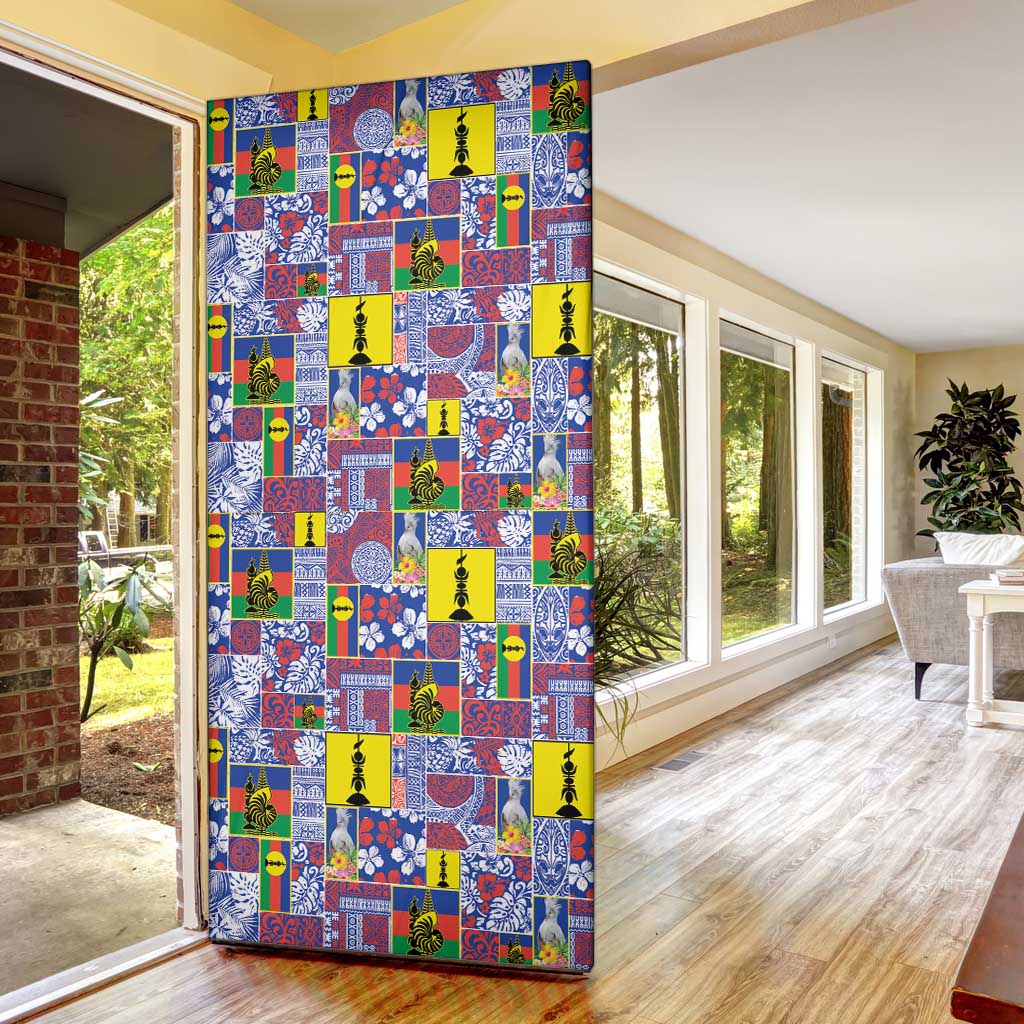 New Caledonia Joyeux Noel Door Cover Pacific Patchwork Xmas Vibes LT9 - Polynesian Pride