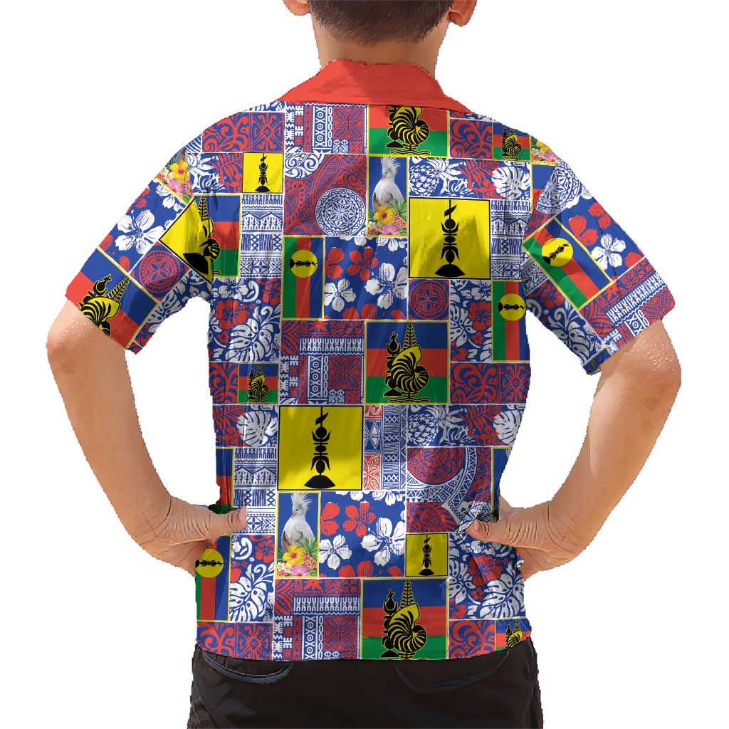 New Caledonia Joyeux Noel Family Matching Puletasi and Hawaiian Shirt Pacific Patchwork Xmas Vibes LT9 - Polynesian Pride