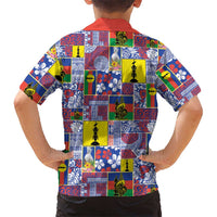 New Caledonia Joyeux Noel Family Matching Puletasi and Hawaiian Shirt Pacific Patchwork Xmas Vibes LT9 - Polynesian Pride
