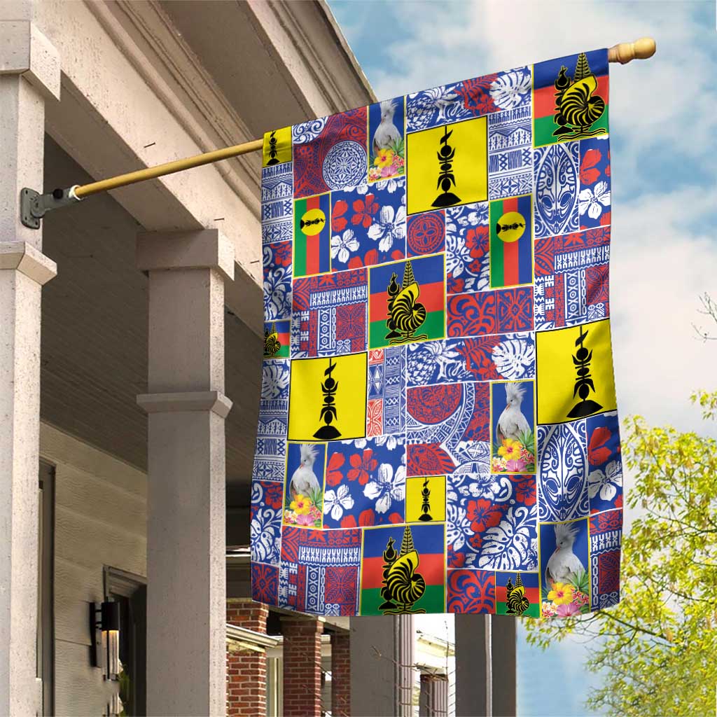 New Caledonia Joyeux Noel Garden Flag Pacific Patchwork Xmas Vibes LT9 House Flag Blue - Polynesian Pride