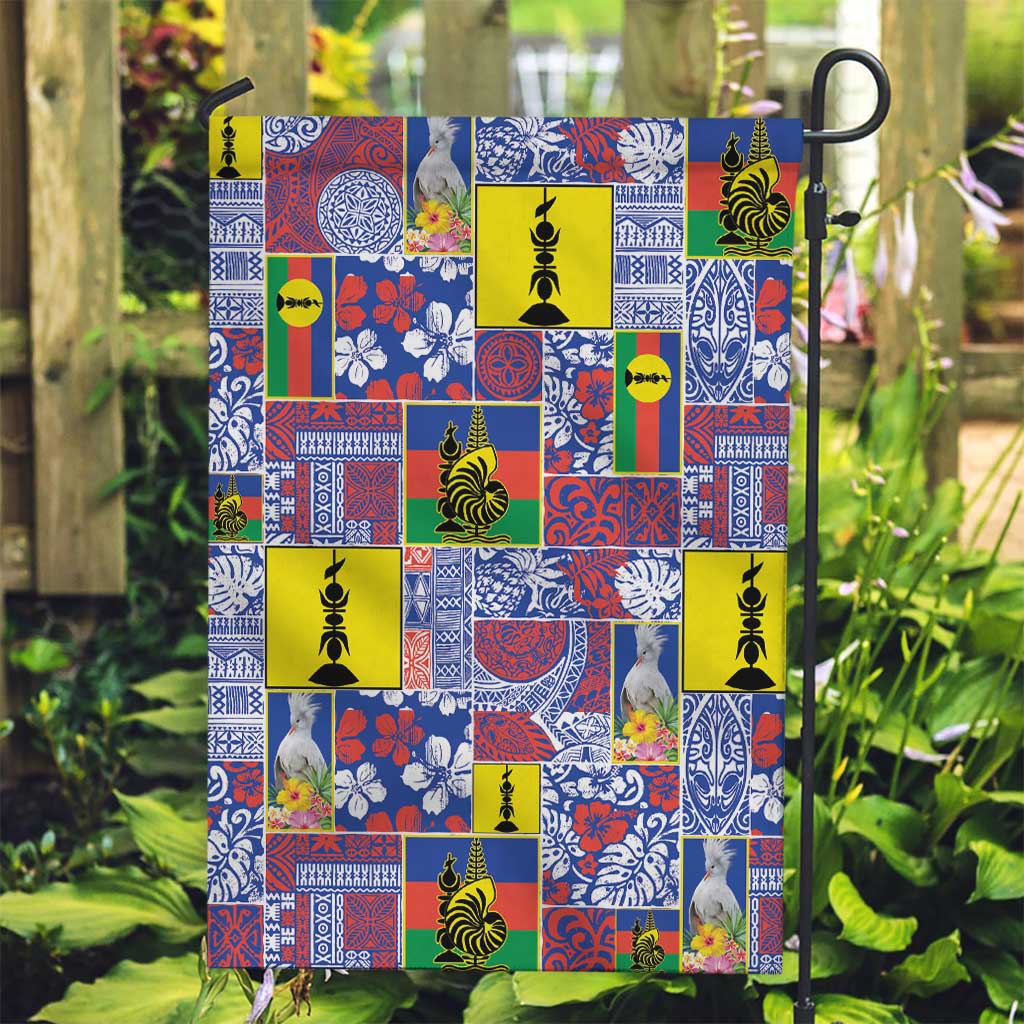 New Caledonia Joyeux Noel Garden Flag Pacific Patchwork Xmas Vibes LT9 Garden Flag Blue - Polynesian Pride